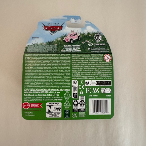 Disney Pixar Cars Easter Buggy Pink Diecast Toy Car Mattel HTY61 New NIP - Picture 4 of 4